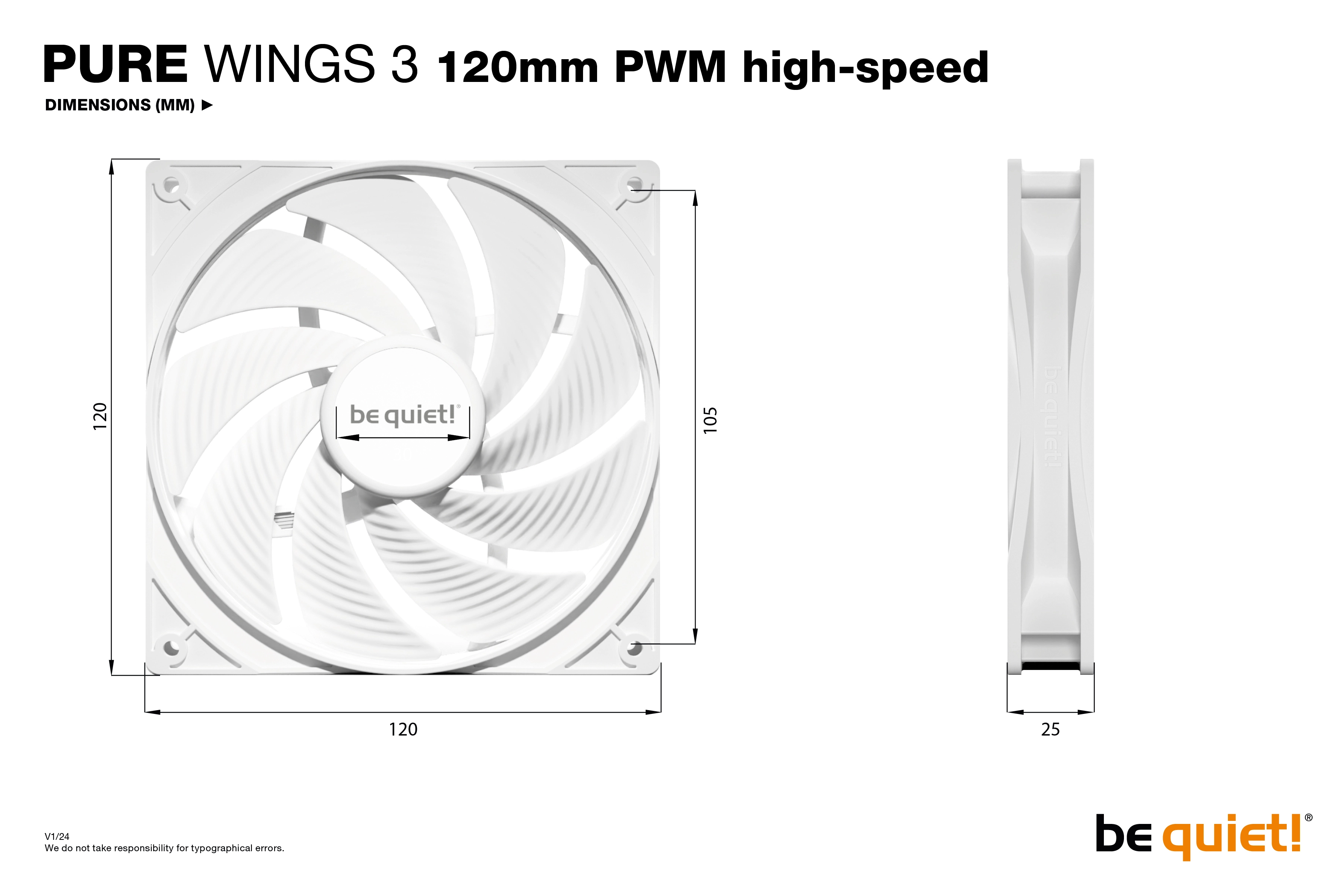 Pure Wings 3 - 1 fan 120mm