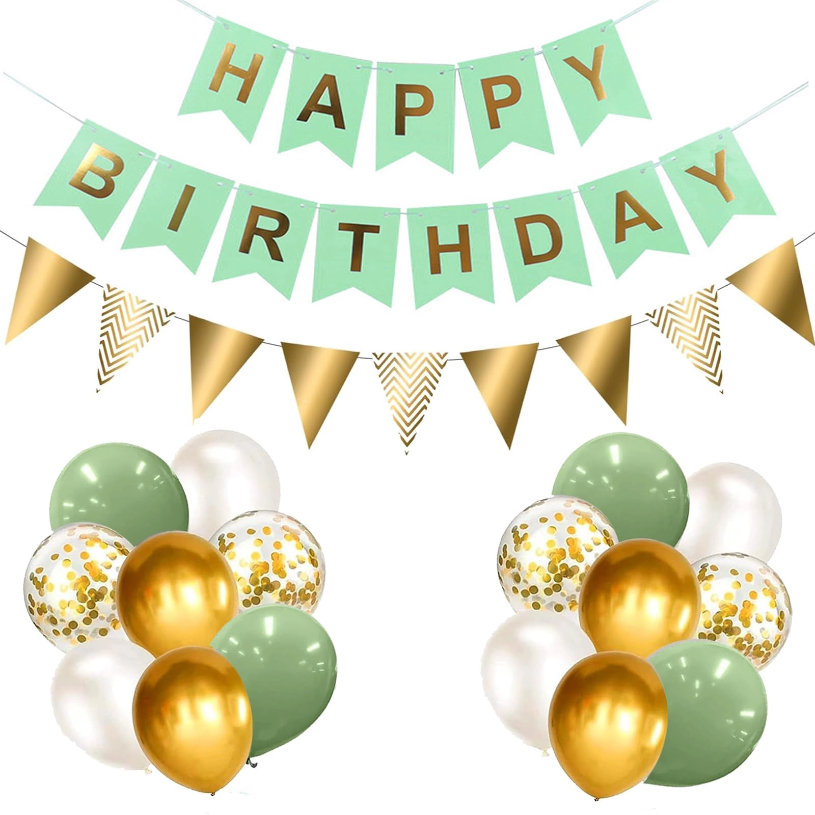 Happy Birthday Banner - 16pcs Birthday