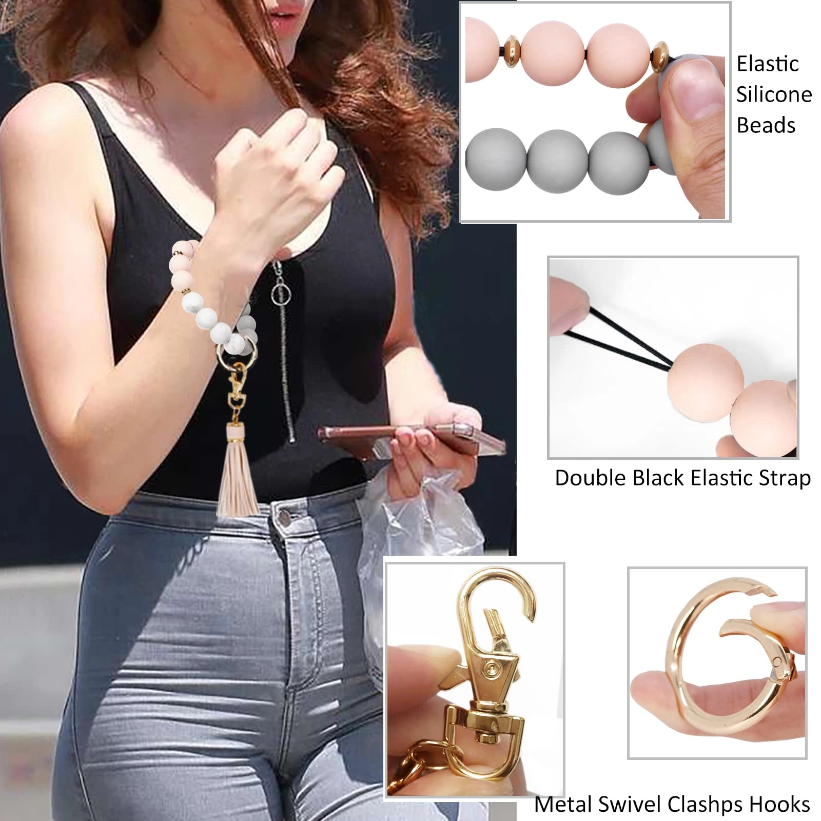 Silicone Key Ring Bracelet - Car