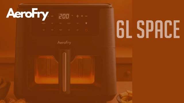 Panoramic Glass View Digital Air Fryer