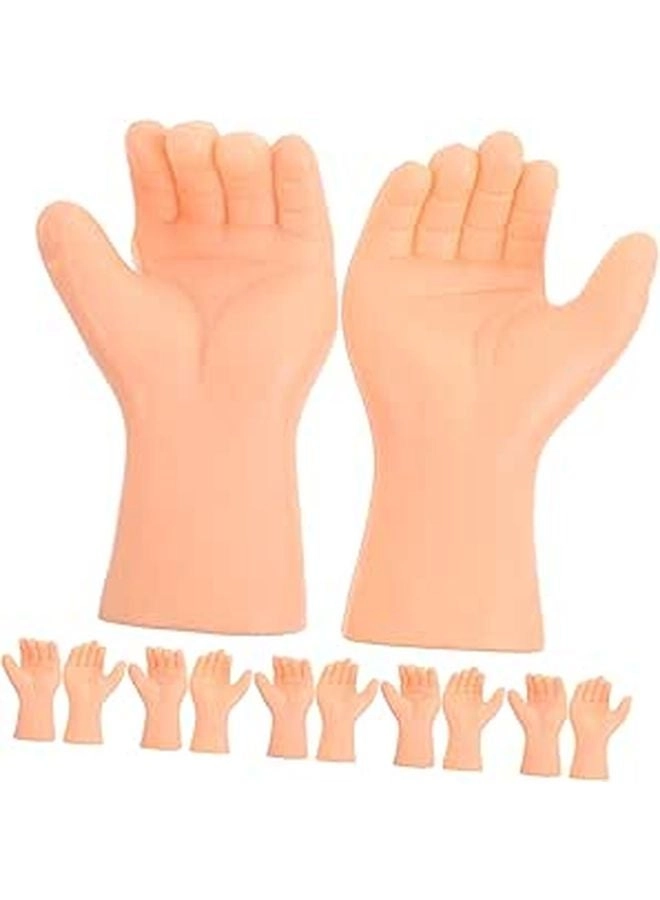 Toyvian Miniature Hand Puppets - Jointed Fingers 6 Pairs