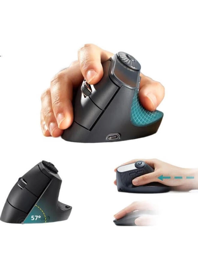 Smart Vertical Wireless Mouse - 2.4g Wireless Bluetooth 5.0 Type-c