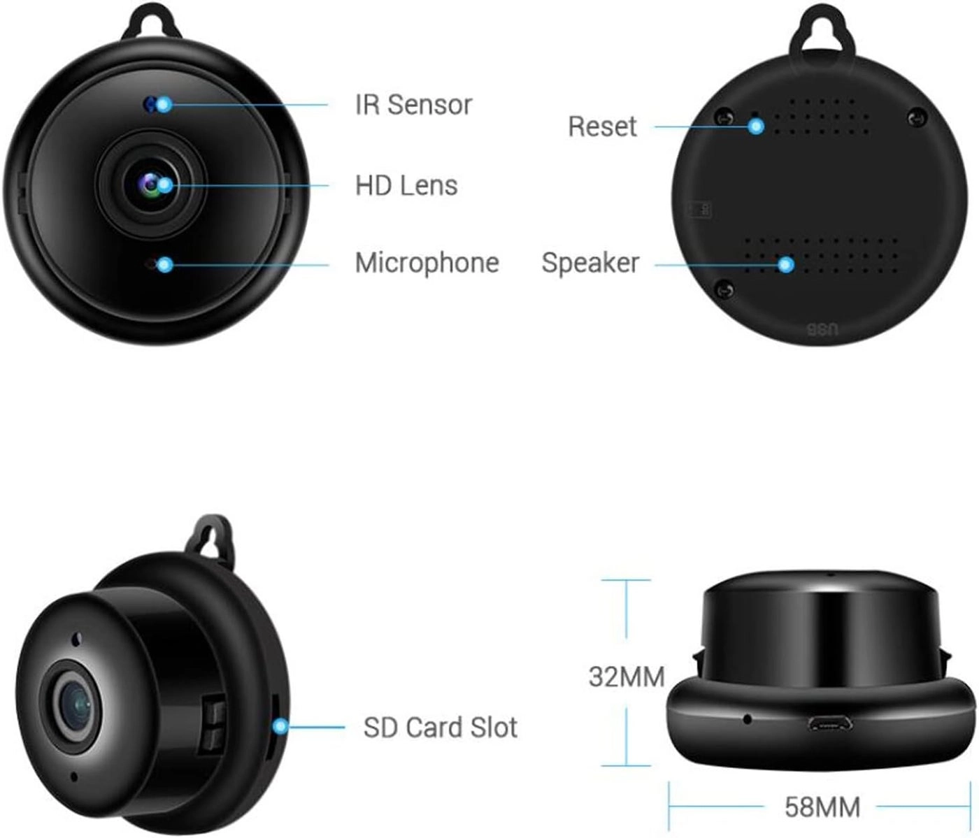 Mini WiFi IP Camera 1080P