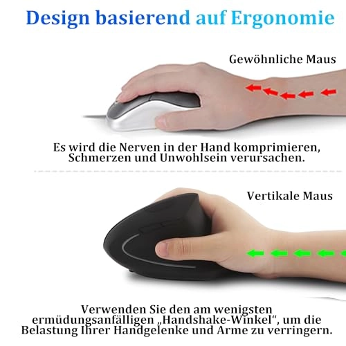 Ergonomic Vertical Mouse - Wireless
