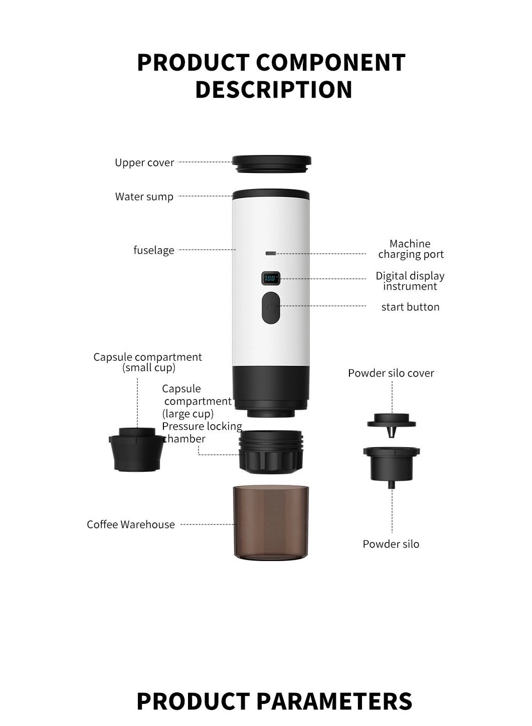 Portable Espresso Machine - 2-in-1 7500mAh USB-C