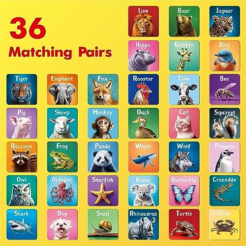 Memory Matching Game - 36 months - 6 years 72 pieces
