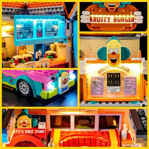 Light Kit for LEGO Simpsons Krusty Burger 10352 - Plastic