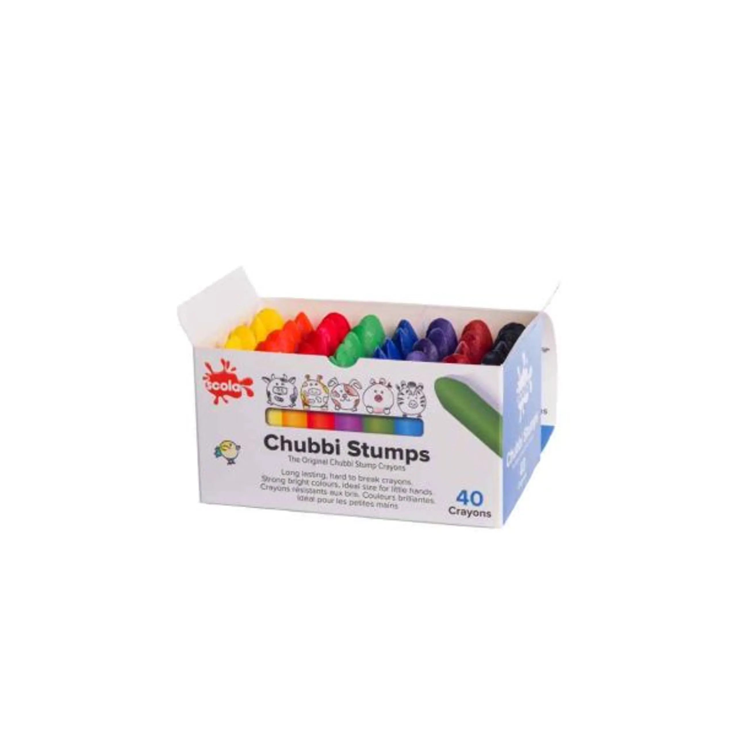 Scola Chubbi Stumps Crayons Box - 40 Pcs