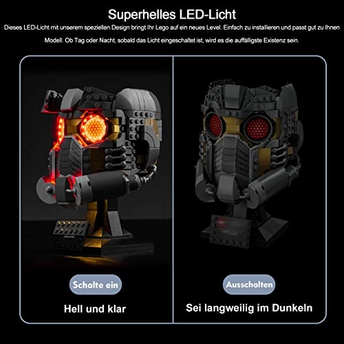 LED Light Set for LEGO 76251 Star-Lord's Helmet - Copper Infinity Saga Star-Lord's Helmet 1
