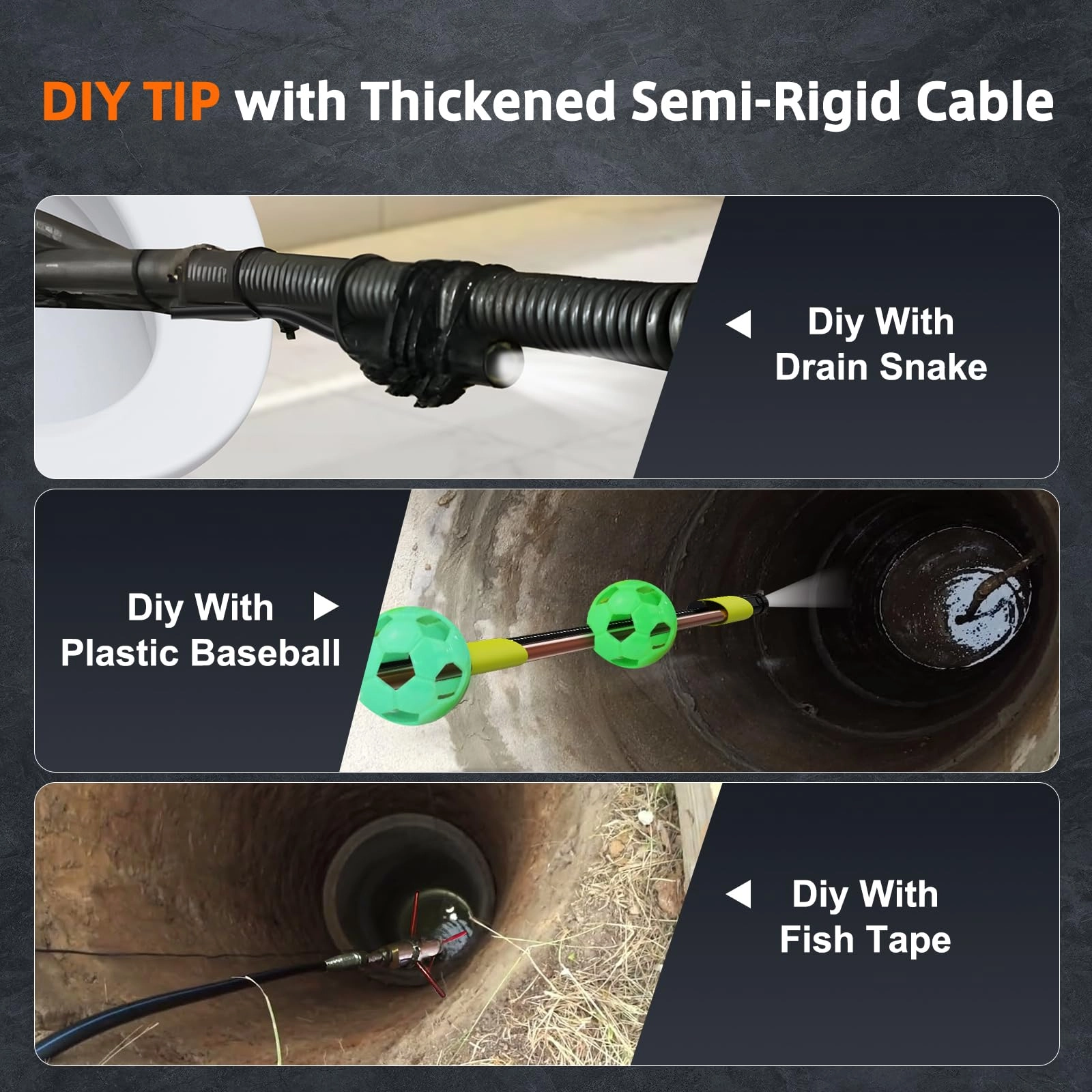 Triple Lens endoscope - 50FT