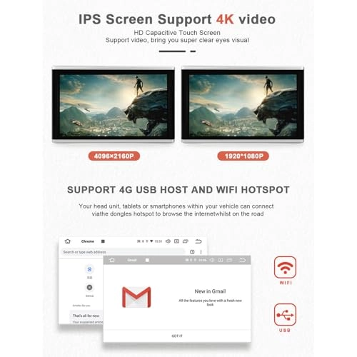 Car Headrest Video Player - 10.1 inch