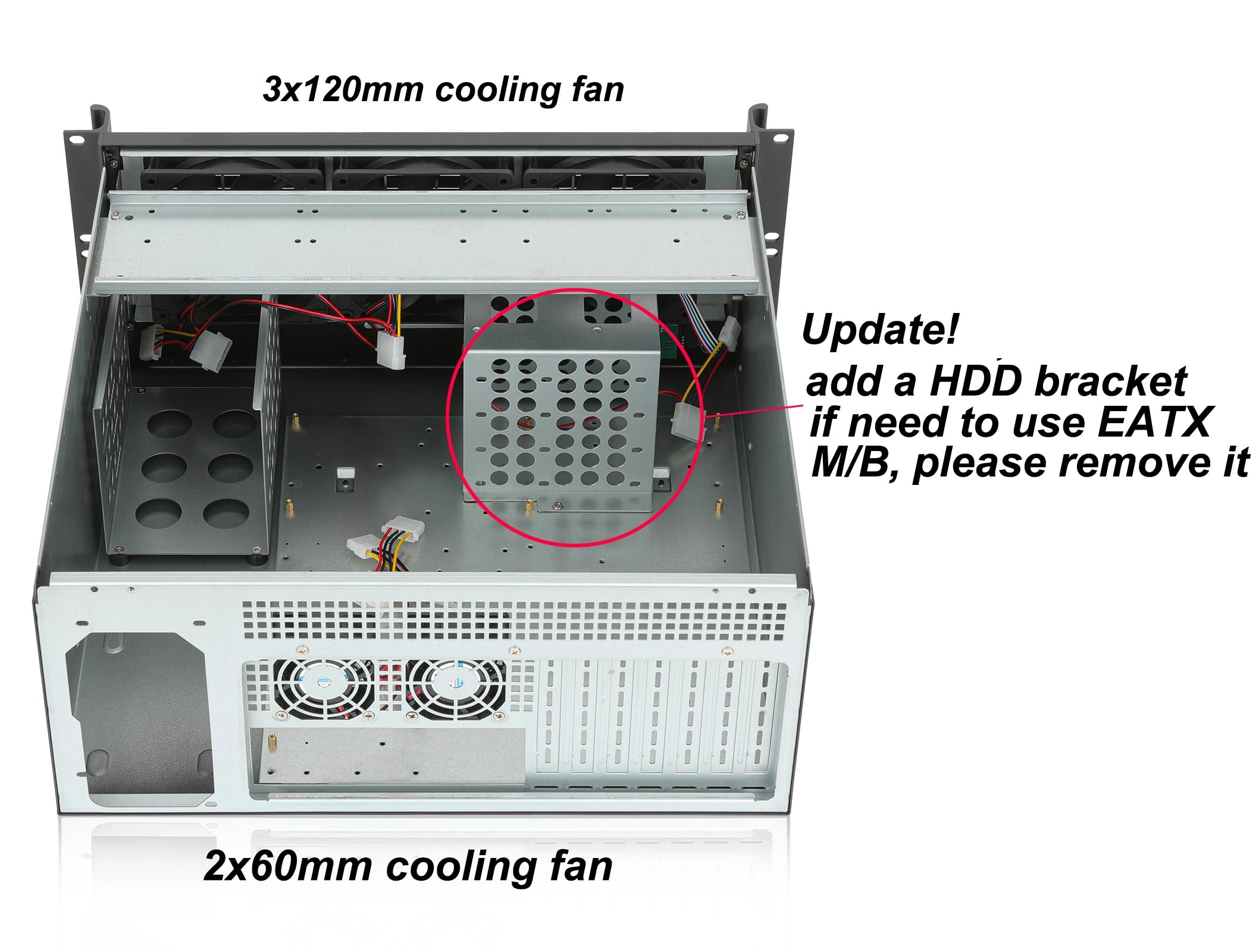 Server Chassis - 4U rackmount 360mm radiator support
