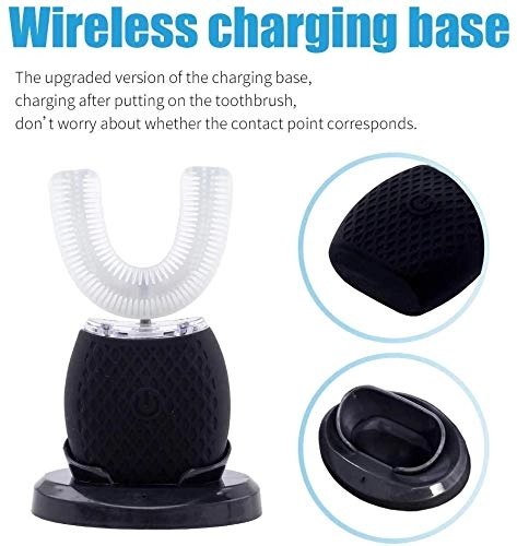Ultrasonic U-Shaped Toothbrush - 360° Mouth Cleansing Black