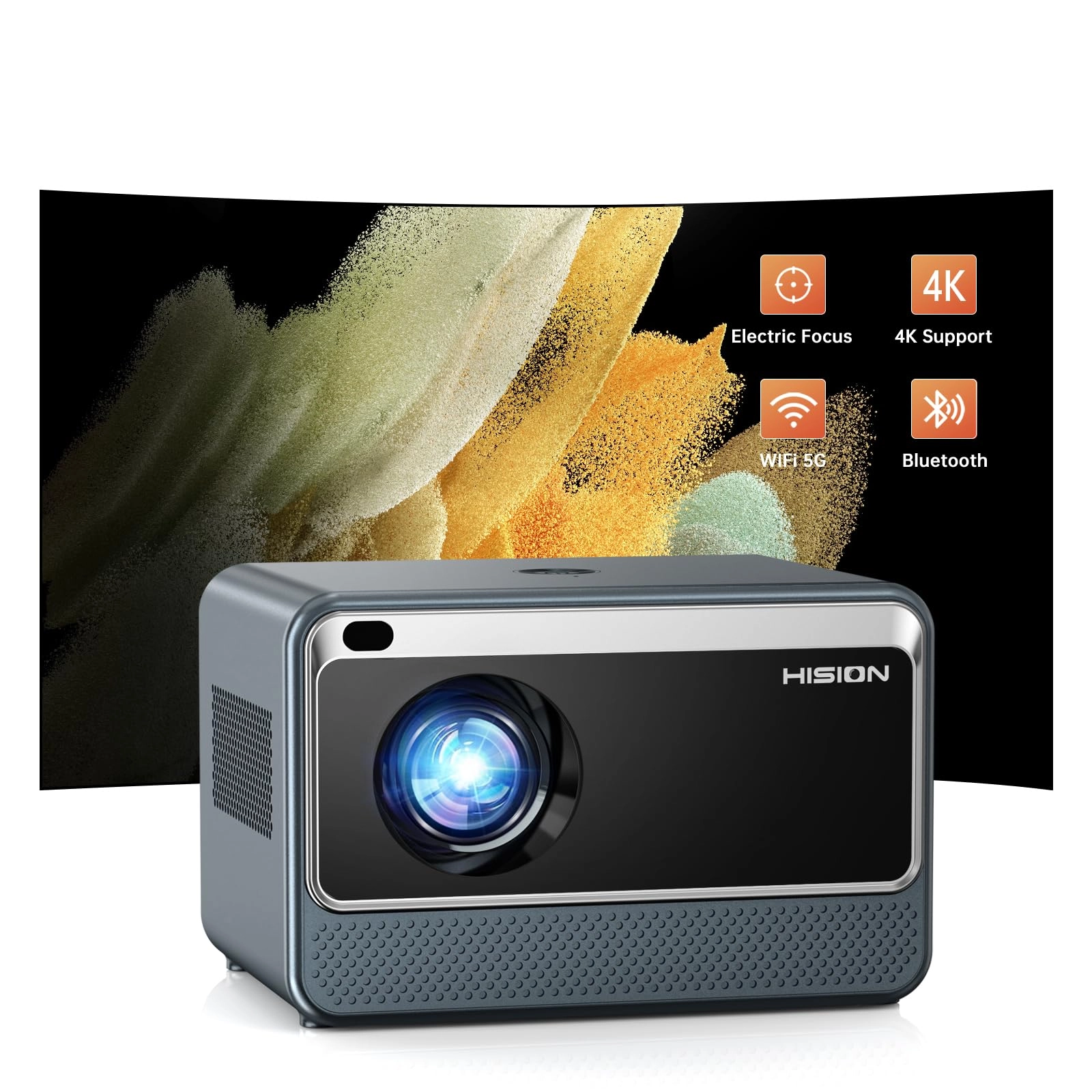 HISION Mini Portable Projector 8500L Lumens 1920 x 1080