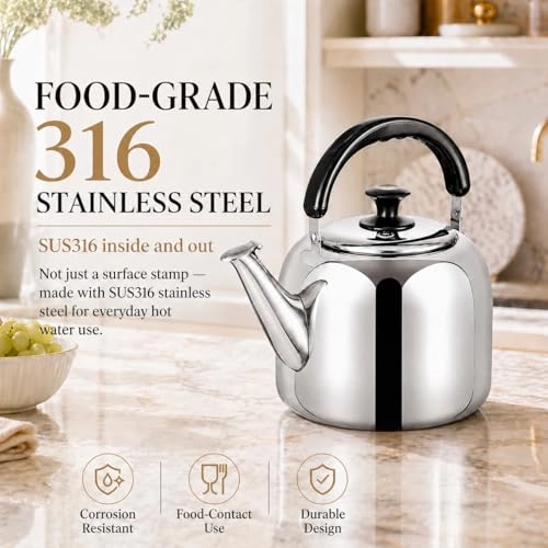 Whistling Stovetop Tea Kettle - 4.2 Quarts