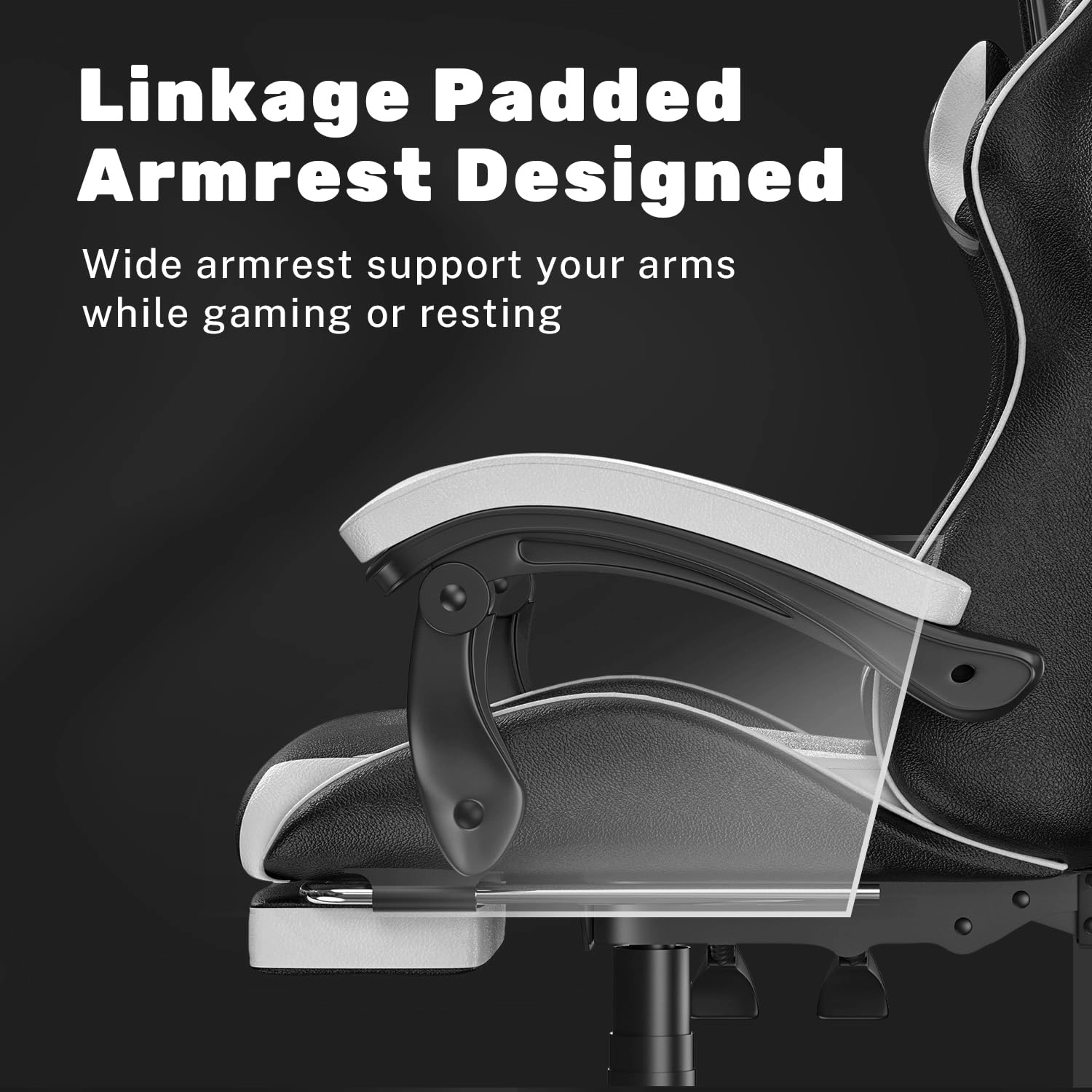 A gaming chair - Adjustable Height Reclining Feature