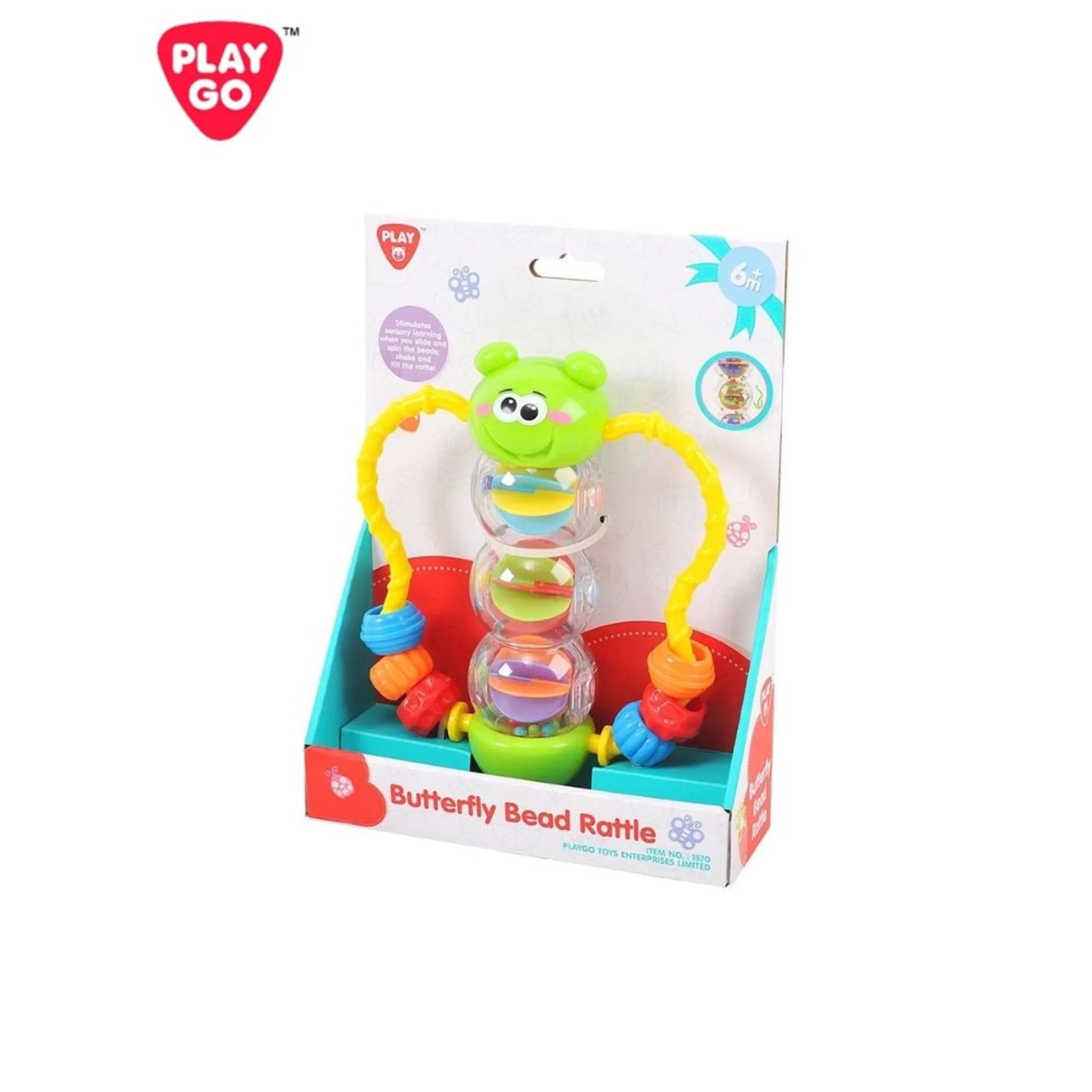 Butterfly Bead Rattle - 6 months non-toxic