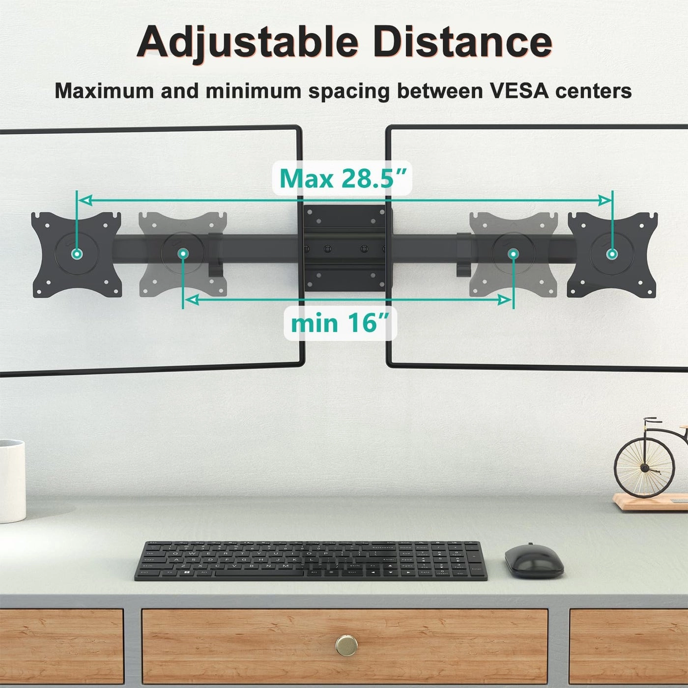 Dual Monitor Wall Mount - 2 27 inch
