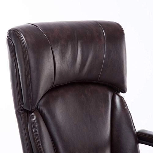 Desk Chair - PU Leather Brown High Back