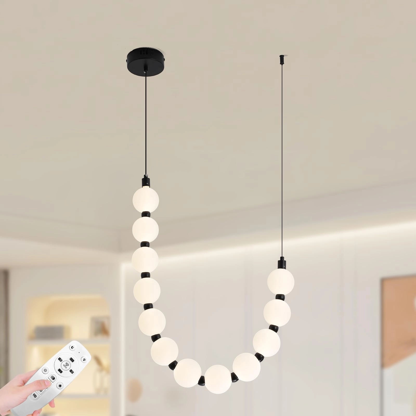 YATAI LIGHTING U-Curved Linear Chandelier - 150cm (Adjustable)