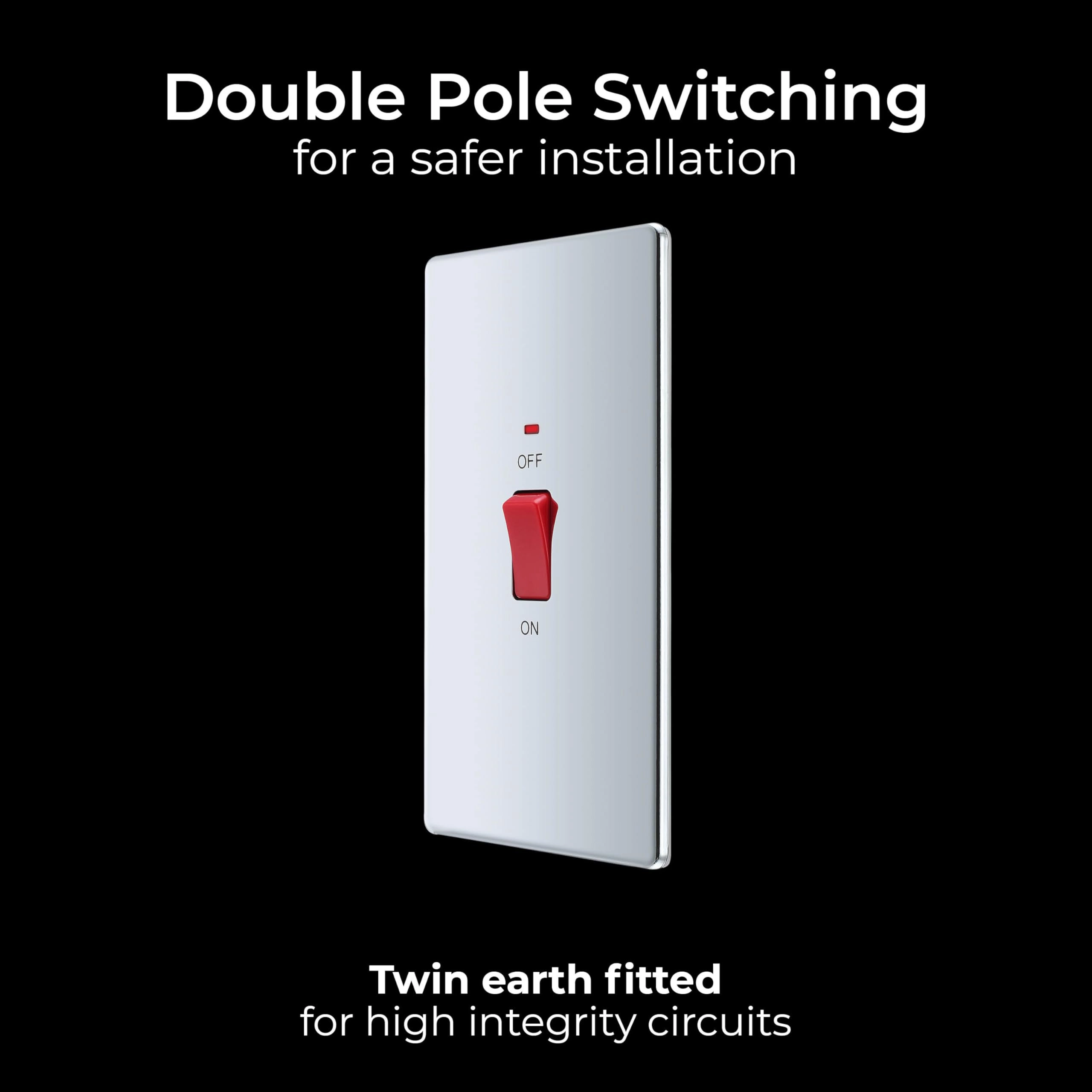 FPC72 - 45A Double Pole Cooker Control Switch Unit