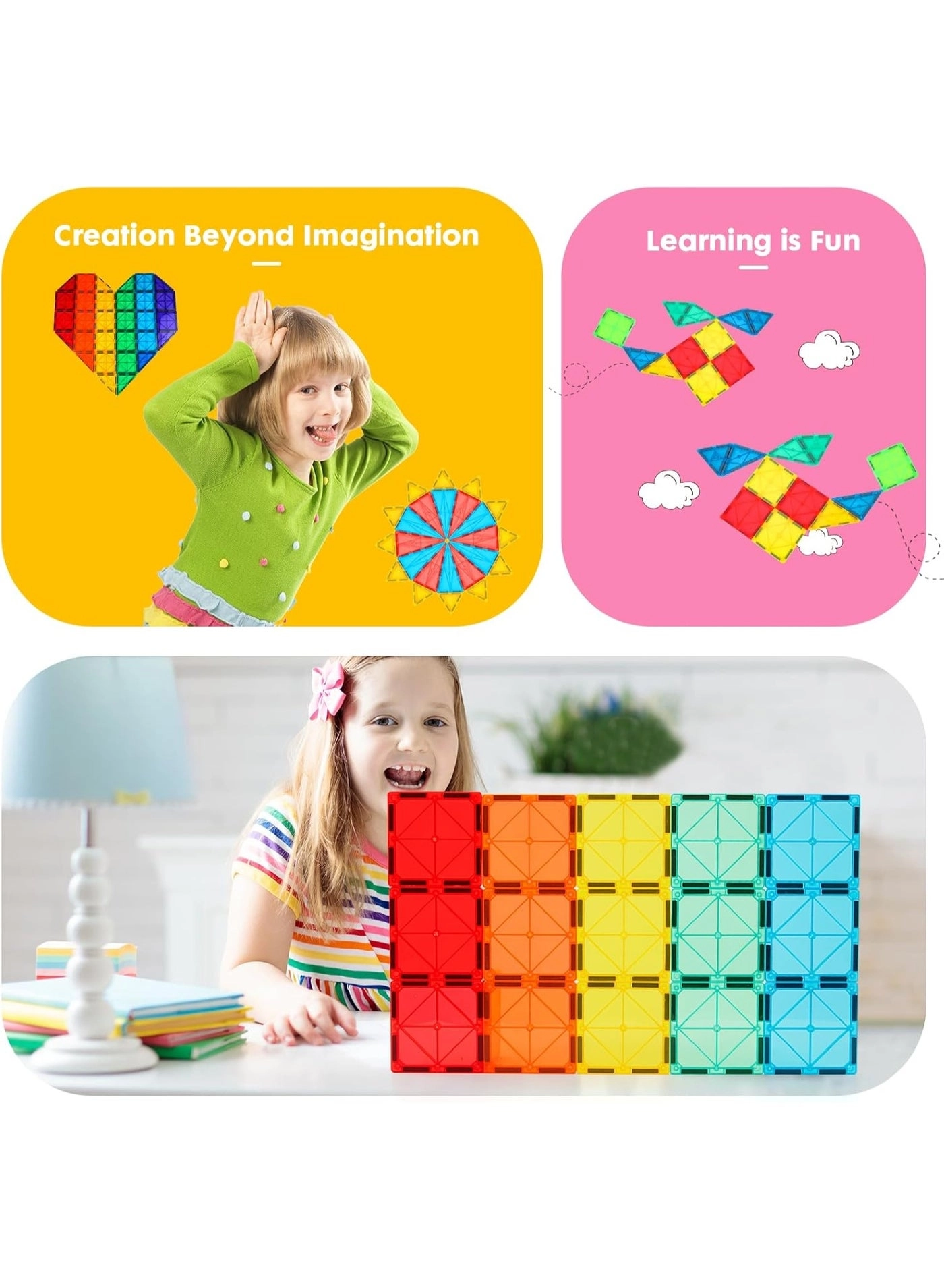 Magnetic Tiles - 136 pcs