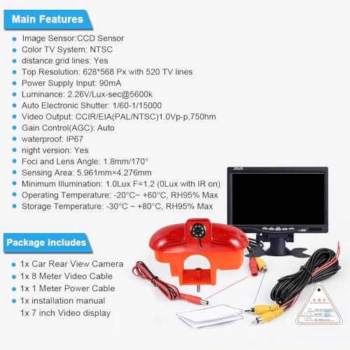 Reversing Camera - Night vision 628 x 586 pixels