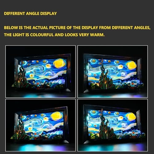 Vincent-Gogh The Starry-Night - lego-21333 LED Lighting Kit Compatible with Lego Building Blocks Model