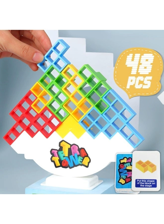 Generic Tetra Tower Balance Stacking Blocks - 48pcs