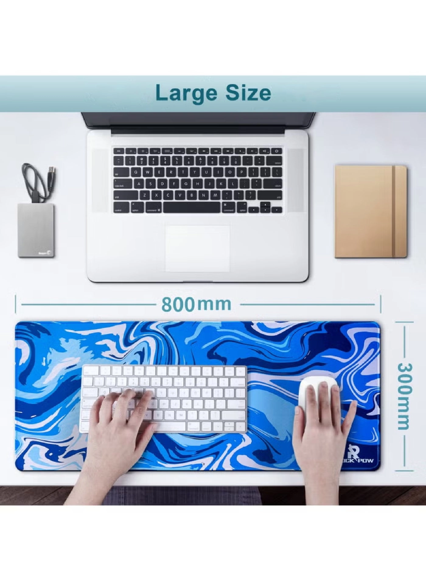 Rock Mousepad - 800 * 300 * 3mm Stitched Edges