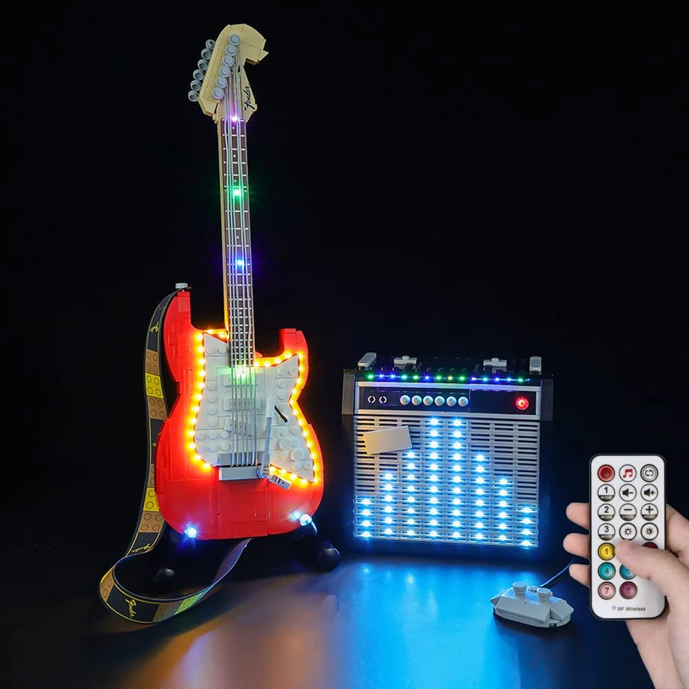 Kyglaring LED Lighting Kit - Compatible with Lego Ideas 21329 Fender Stratocaster RC Version