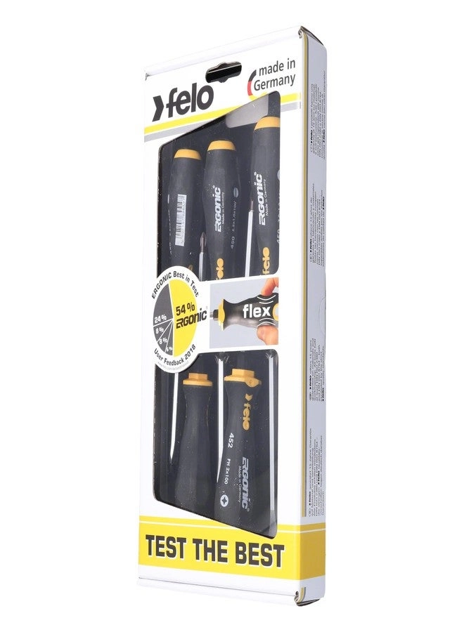 FELO ERGONIC Slotted and Phillips Screwdriver Set (5 Pcs)