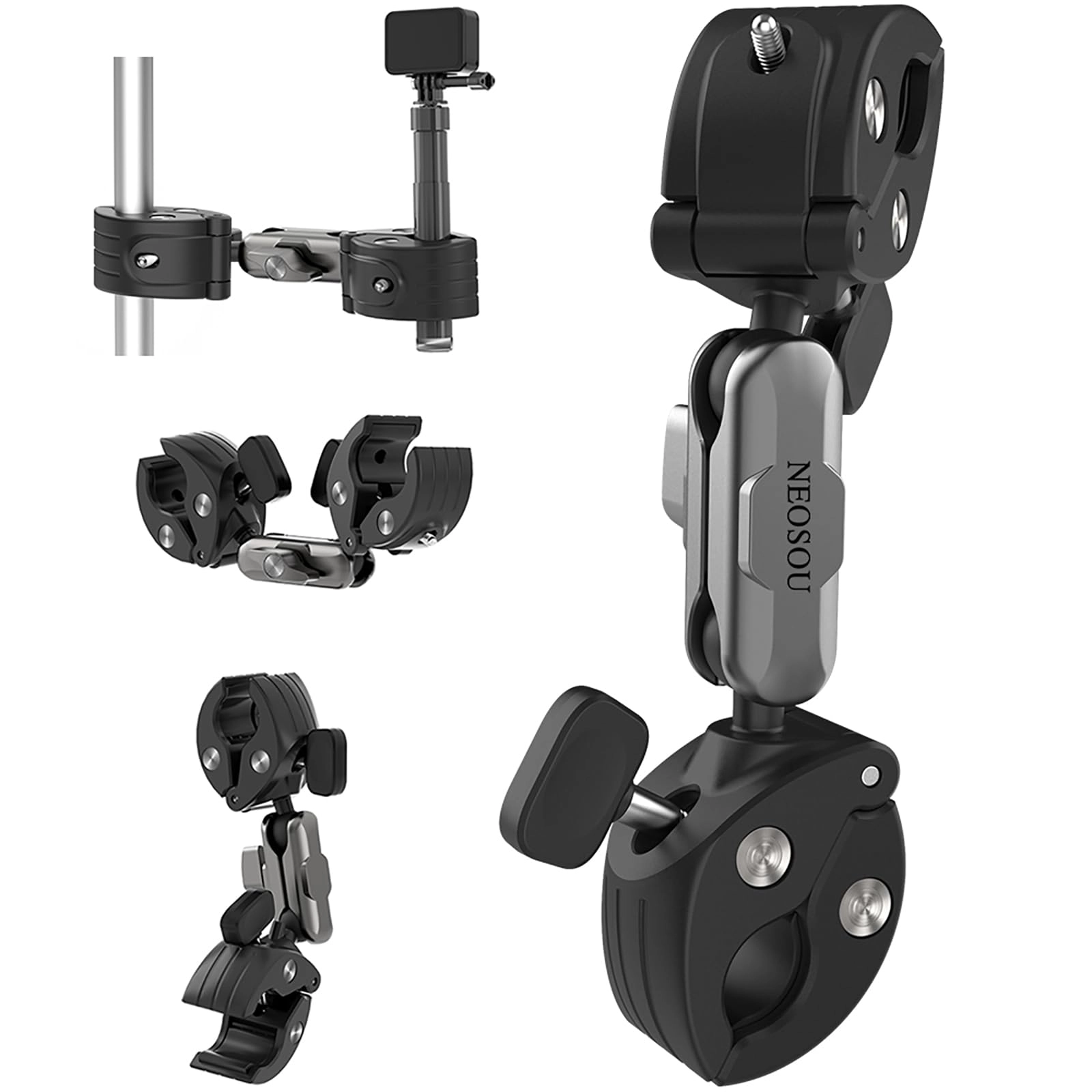 neosou Dual Clamp Mount - 360° Handlebar