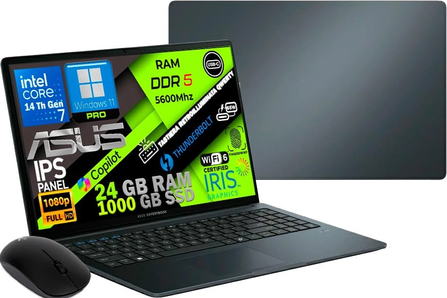 ASUS ExpertBook B1503cva-s72430 - 15.6'' Core i7-150U 24GB DDR5 1TB SSD