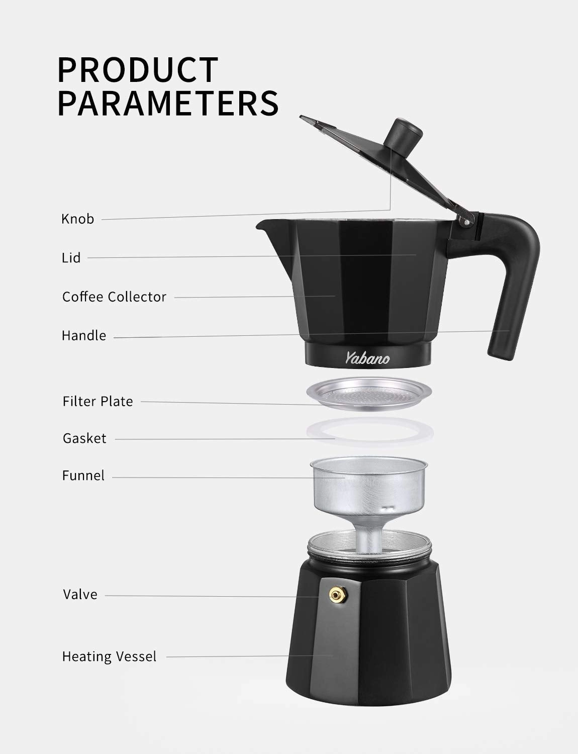 Moka - 6 Cups Gas or Electric