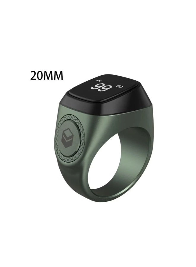 SMART Zikr Ring - Digital Counter 20mm Green