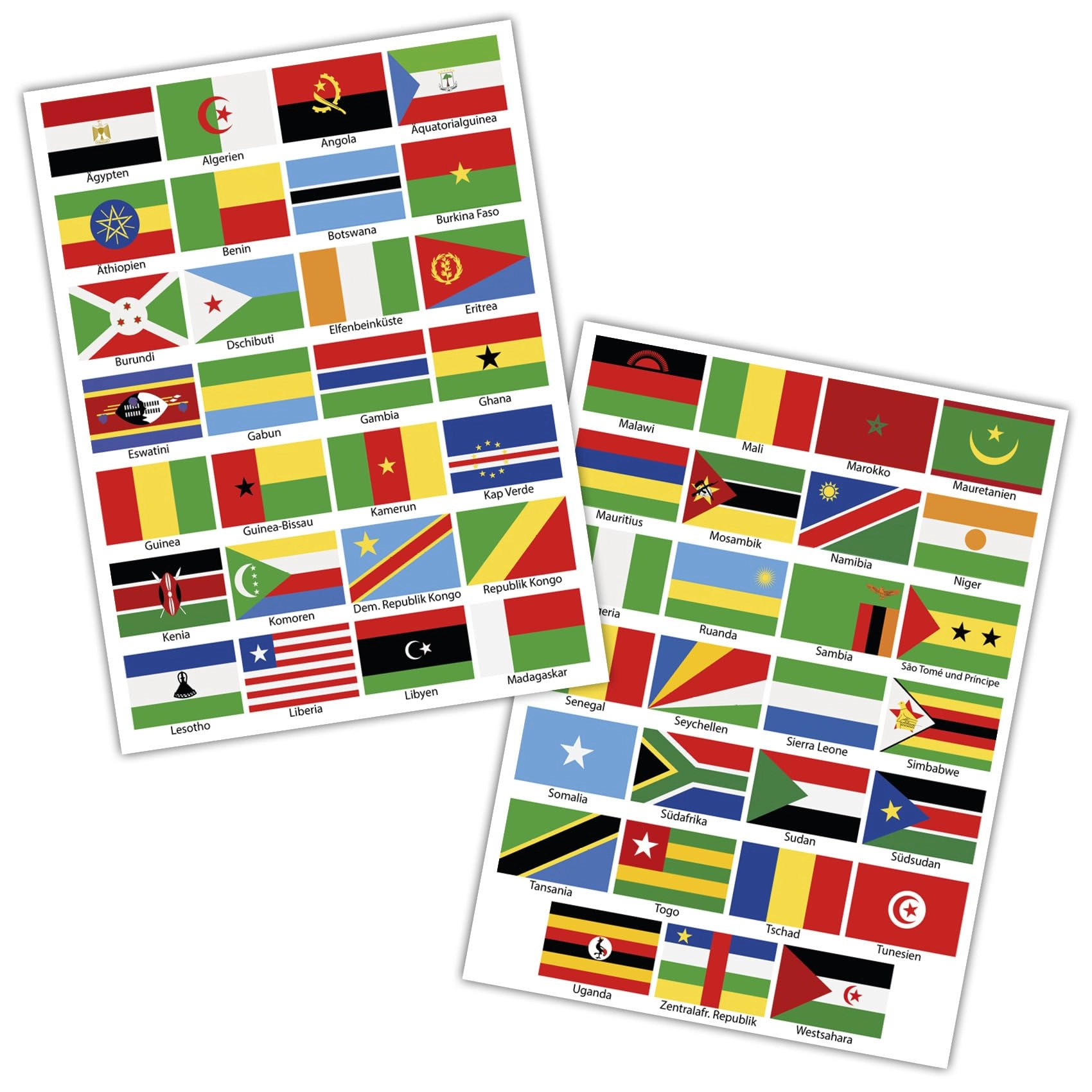 Finest Folia Country Flags Sticker Book 55 pcs