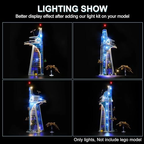 LED Light Kit for LEGO 76269 Marvel Avengers Tower - ABS Copper 1