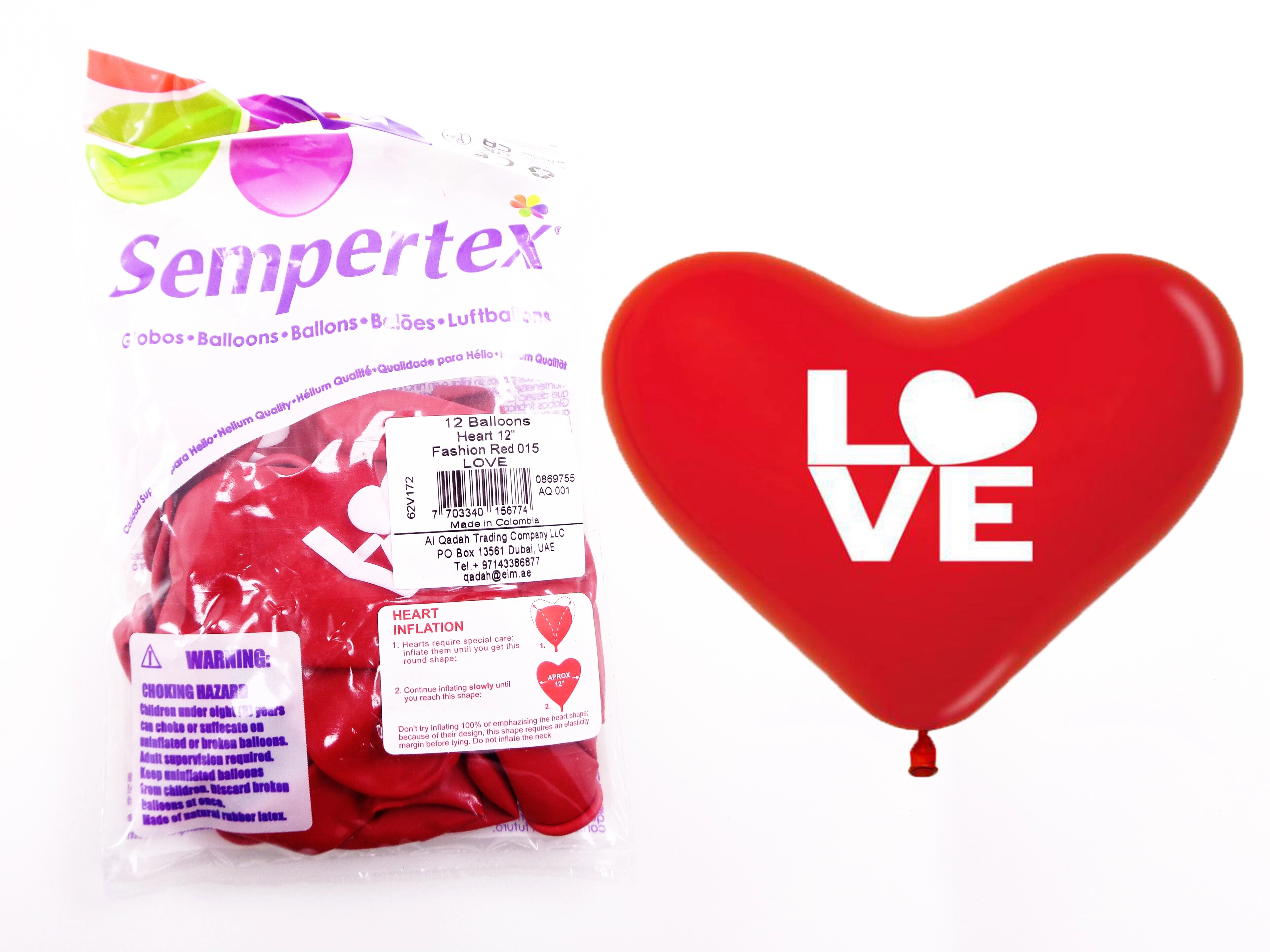 Heart Shape Balloon - 12pcs Love