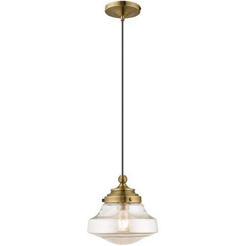 41223-01 - 11" One Light Mini Pendant Antique Brass