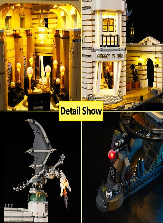 LED Light Kit - Compatible with Lego 76417 Gringotts Wizard Bench Remote Sound Version