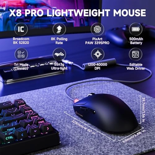 X8 PRO Gaming Mouse - Wireless