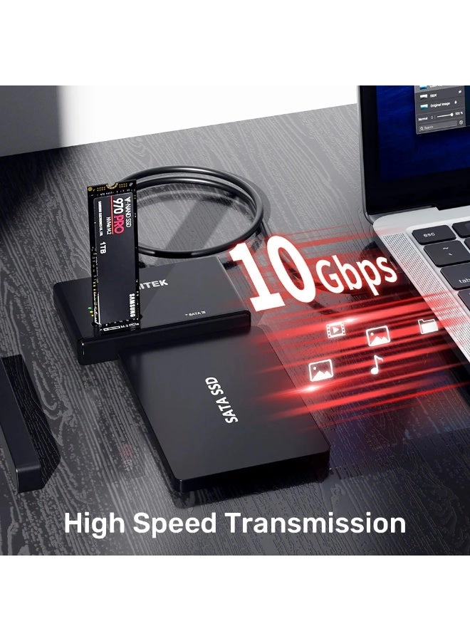 NVMe M.2 SSD & 2.5”/3.5” SATA HDD Docking Station - Dual Drive Support