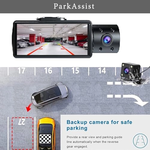 3 Channel Dash Cam - 1080P