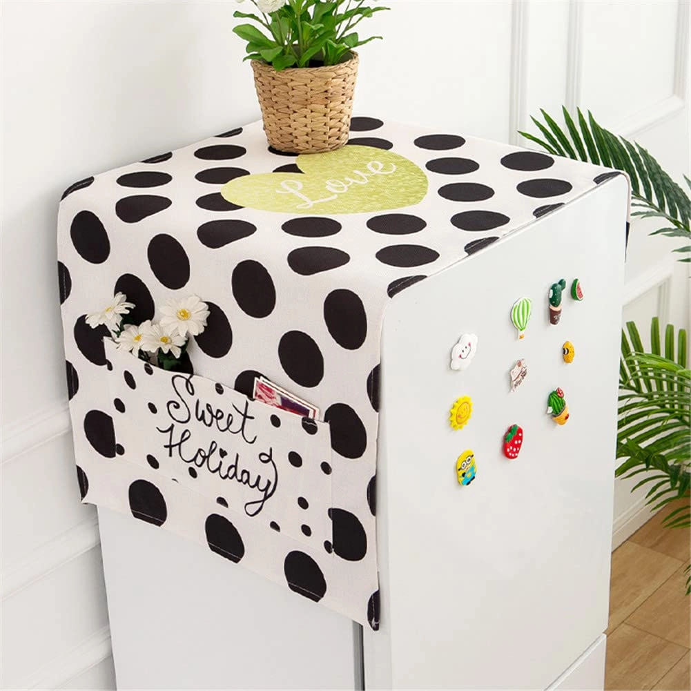 Lukery Fridge Dust Cover - 60x140cm Large Polka Dots