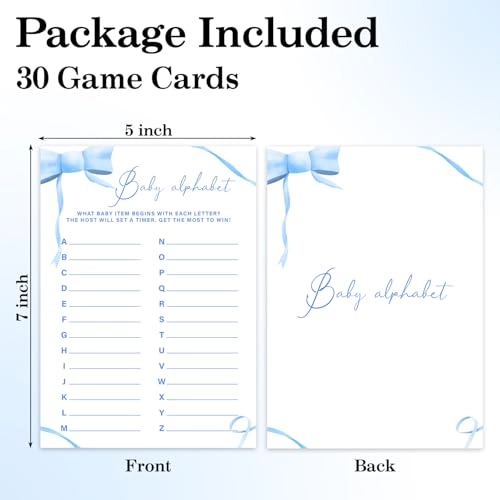 Baby Shower Games Cards - Adult 30