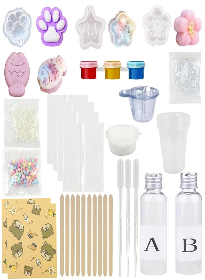 PATPAT Silicone Mold Kit - DIY 3D Squishy with Accessories