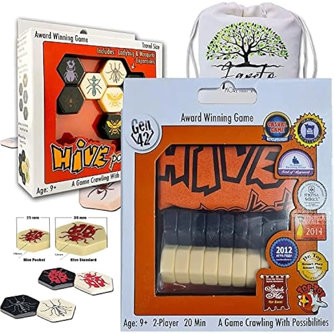 Hive of Insects - Pocket Version + Hive of Insects: Pillbug - Pocket Version Expansion + Drawstring Bag - Random Color