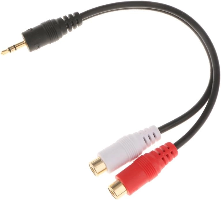3.5mm Stereo Aux Male to 2RCA Adapter - 0.2meter