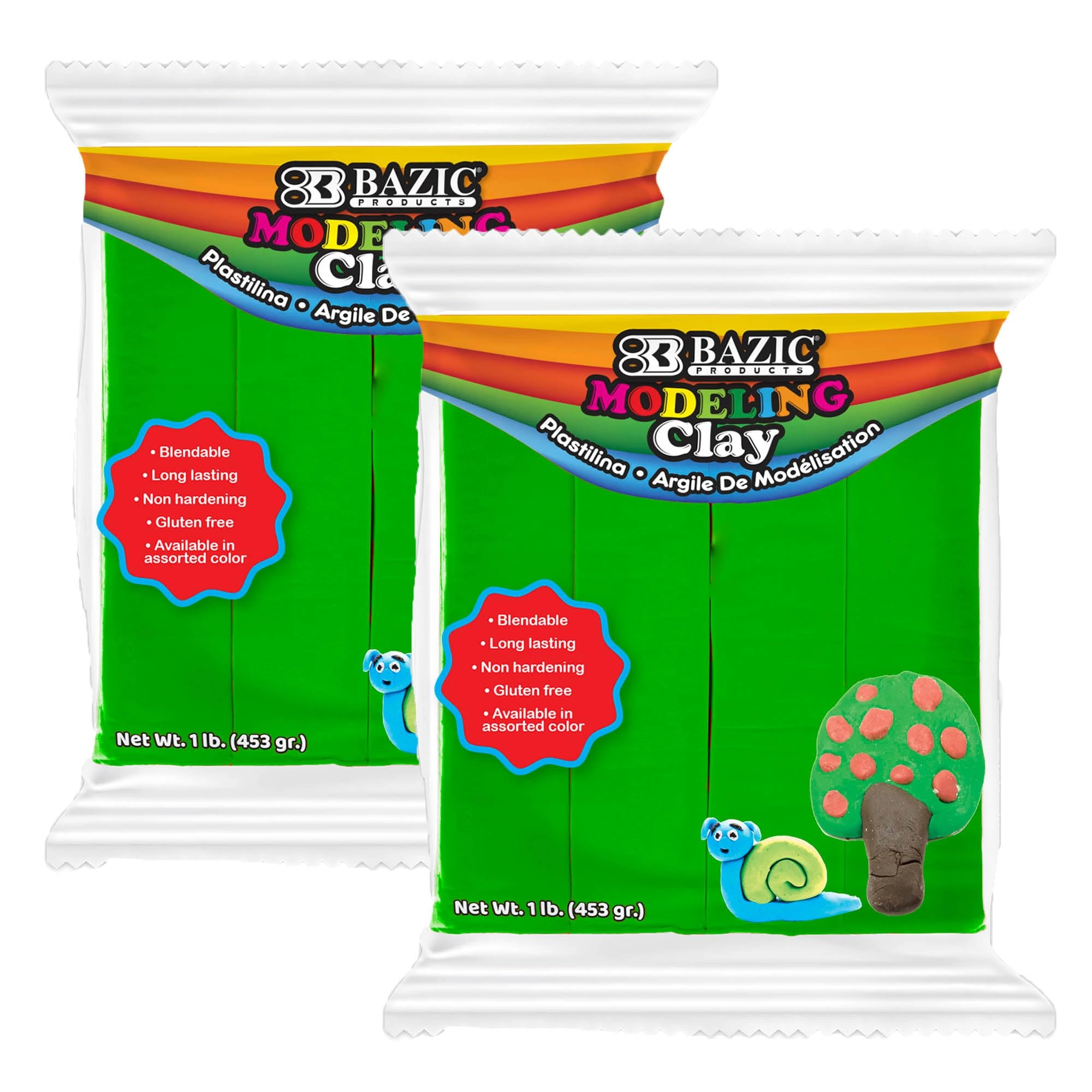 Bazic Products Modeling Clay - 476g 2pcs.